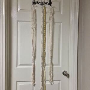 NEW, 3 Off White Macrame Plant Hanger